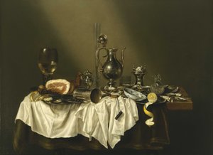 Scrivania con prosciutto
